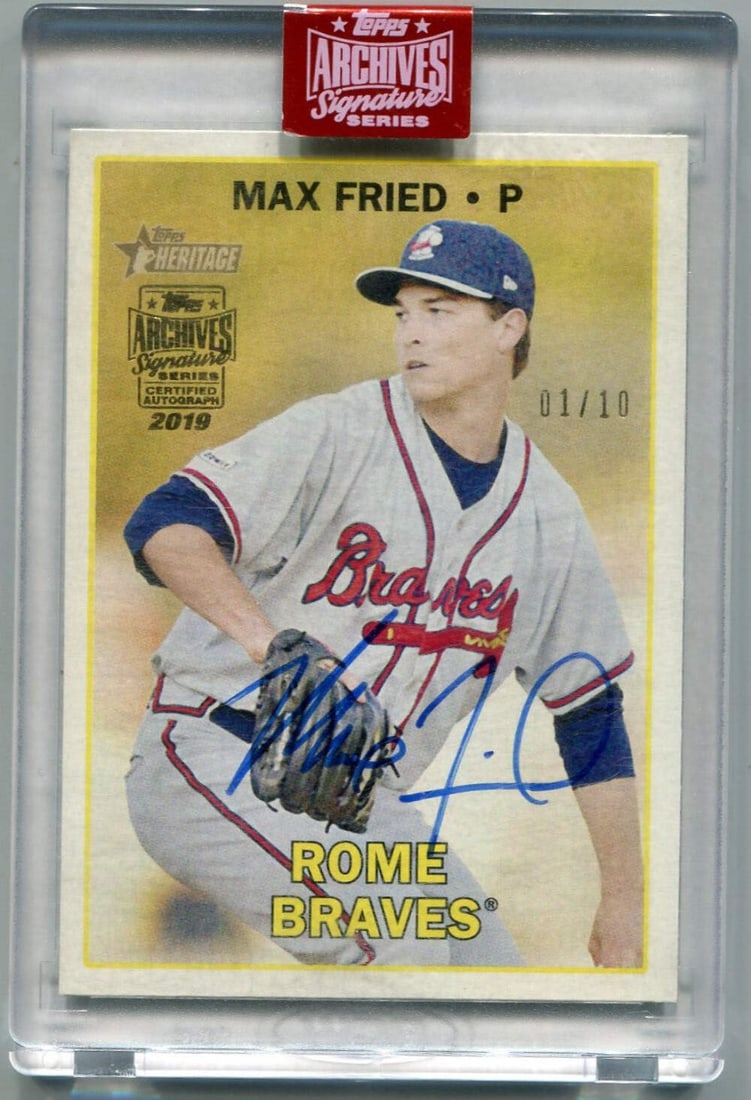 Max Fried 2019 Topps Archives Signature Series Autographed Card 1/ 10 (1 of 2)