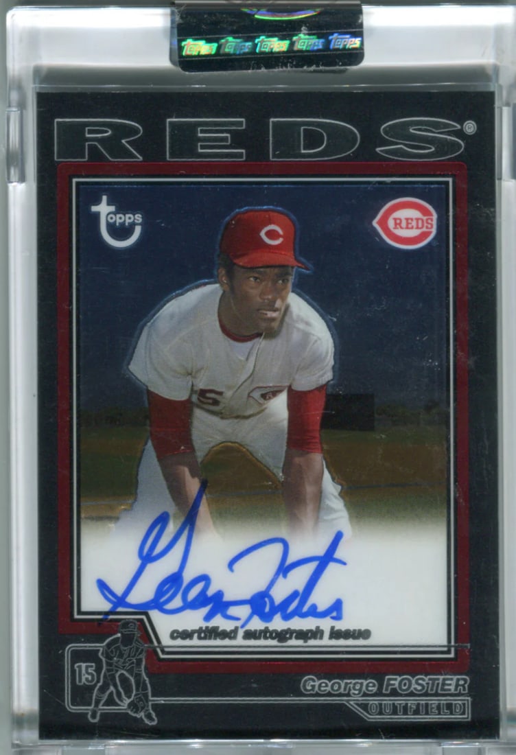 2004 Topps Chrome Reds #TA-GF George Foster Autographed Card (1 of 2)