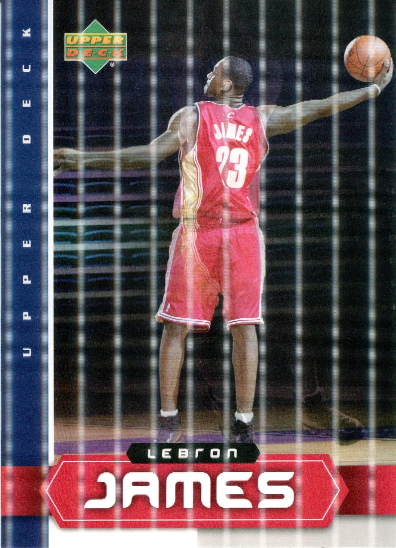 Upper Deck Oversized Card LeBron James Box Topper 2003-04: Upper Deck Oversized Card LeBron James Box Topper 2003-04 The Upper Deck Oversized Card LeBron James Box Topper 2003-04 features an oversized card with a unique design, showcasing the basketball legen