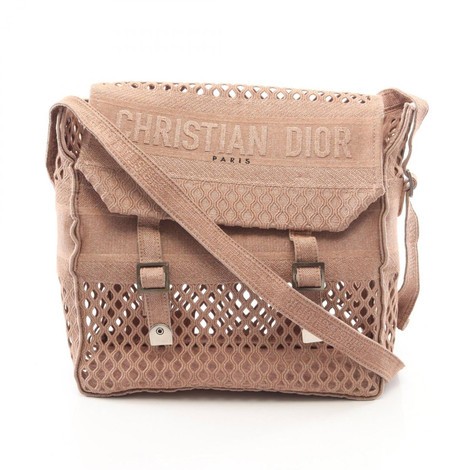 Christian Dior Handbag Messenger Bag Shoulder Bag Canvas: Christian Dior Handbag Messenger Bag Shoulder Bag Canvas Pink canvas Christian Dior handbag with messenger and shoulder bag styles, measuring 28cm x 29cm x 11.5cm. This stylish bag features a classic