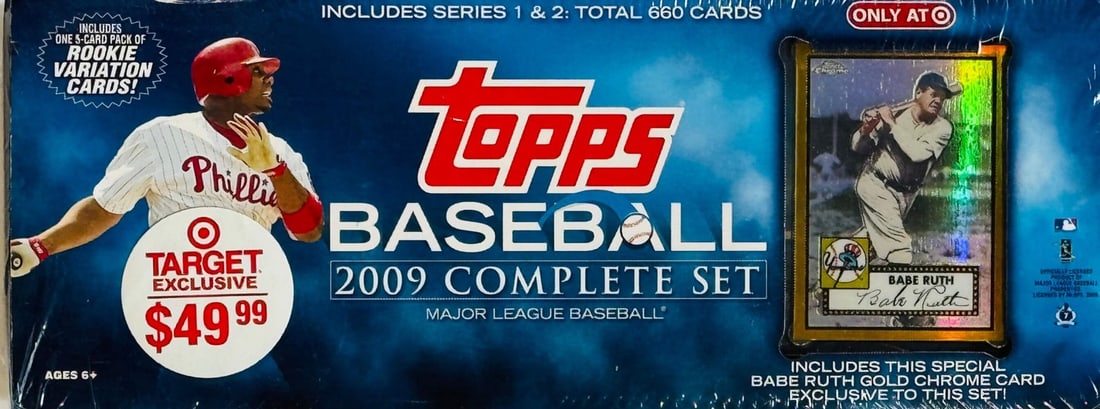 Topps 2009 Chrome Gold Babe Ruth Baseball Complete Factory Sealed Set (1 of 3)