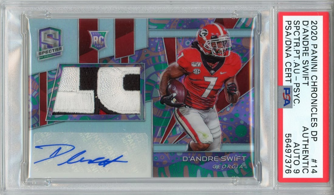 Swift D'Andre Autographed Spectra Panini 2020 Pick Draft Chronicles Psychedelic (1 of 2)