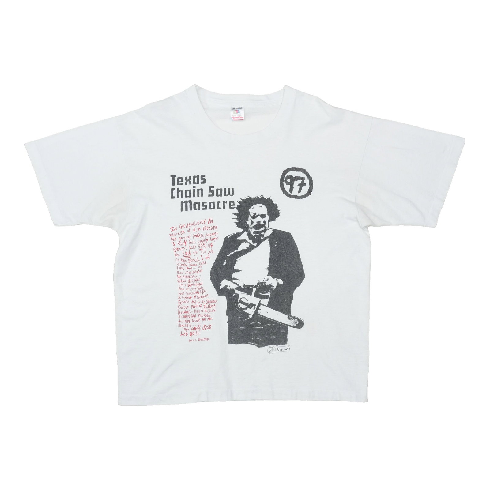 1997 Texas Chain Saw Massacre Zed Records Shirt (1 of 5)