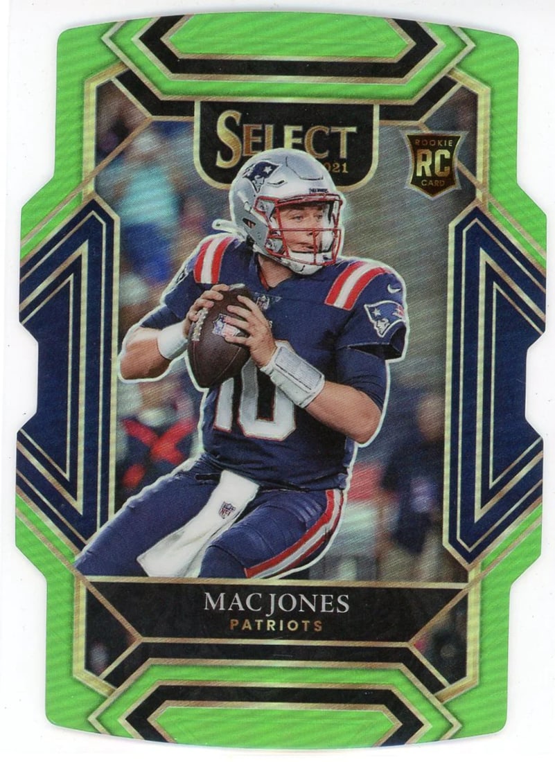 Panini Select Green Prizm Die Cut Rookie Card Mac Jones (1 of 2)