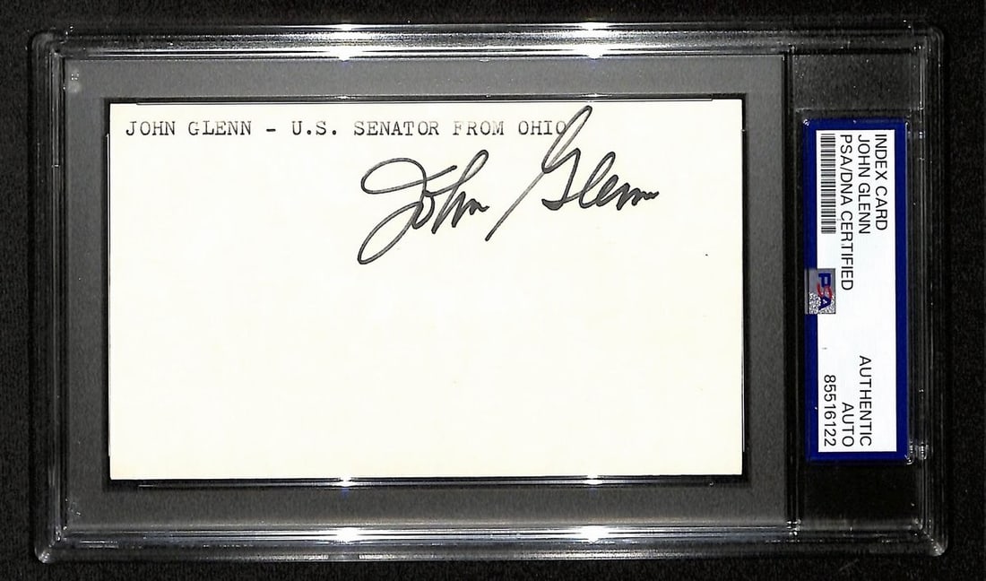 John Glenn Signed/ Autographed 3x5 Index Card Astronaut/ Senator PSA/ DNA 197798 (1 of 1)