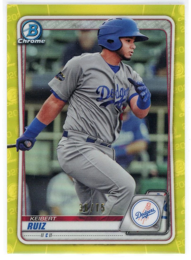Keibert Ruiz 2020 Bowman Chrome Yellow Rookie Card BCP-143 (1 of 2)