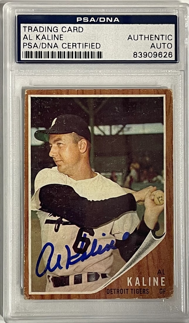 Autographed 1962 Topps Card #150 by Al Kaline (PSA) (1 of 2)