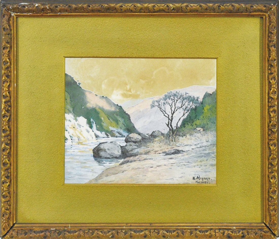 Kokki Miyake Watercolor Painting View Yamato Kasagi 1933 Signed Framed Art: Kokki Miyake Watercolor Painting View Yamato Kasagi 1933 Signed Framed Art Item Specifics: Artist: Kokki Miyake Subject: Landscape Material: Watercolor on Paper Style: Japanese Product Disclaimer: Ple