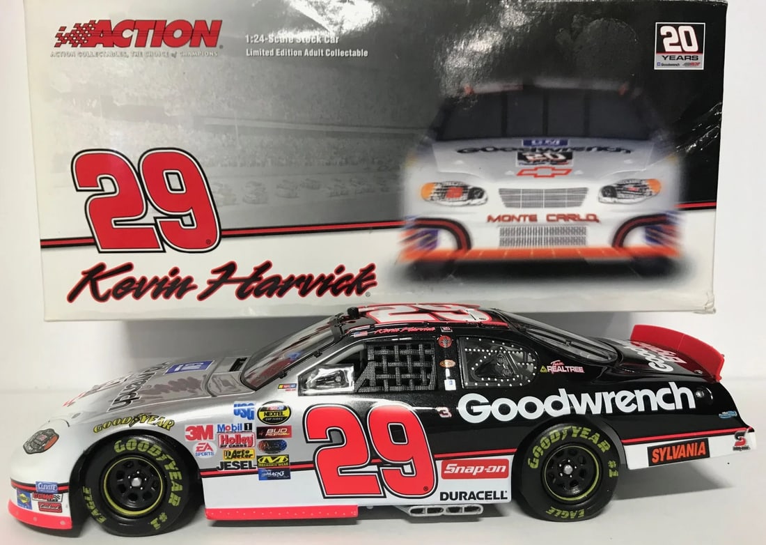 Kevin Harvick Unsigned #29 2005 1: 24 Die Cast Stock Car: Kevin Harvick Unsigned #29 2005 1: 24 Die Cast Stock Car Kevin Harvick's #29 GM Goodwrench / Daytona Special Monte Carlo is captured in intricate detail, bearing his signature on the 2005 model. This 