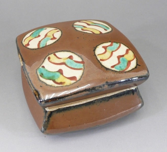 Tatsuzo Shimaoka Living National Treasure Akae Lidded Box Ceramic Tomobako (1 of 7)