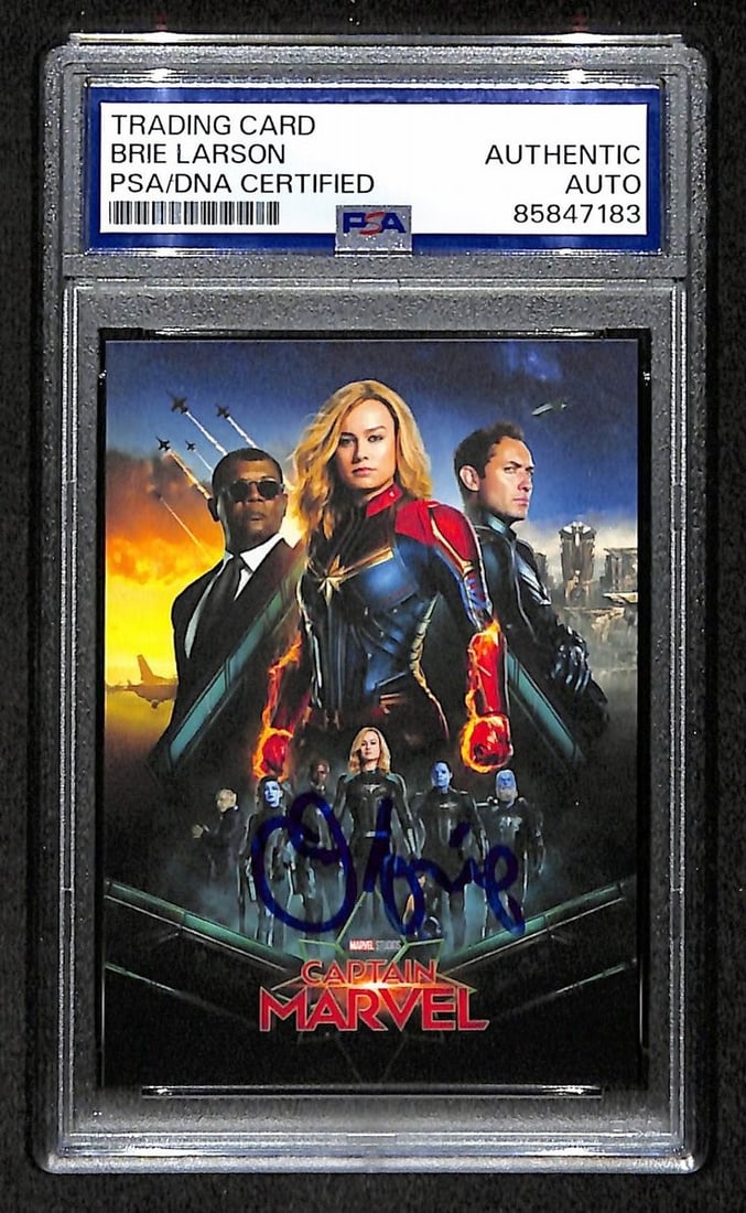 Brie Larson Signed/ Autographed 2019 Captain Marvel Promo Card PSA/ DNA BA210862 (1 of 2)