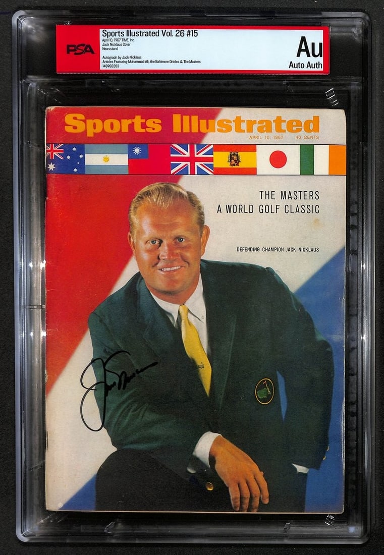 Jack Nicklaus HOF 1967 Sports Illustrated Magazine Signed/ Auto PSA Golf BA209460: Jack Nicklaus HOF 1967 Sports Illustrated Magazine Signed/ Auto PSA Golf BA209460 Signed by golf legend Jack Nicklaus, this iconic 1967 Sports Illustrated Magazine showcases the legendary golfer in al