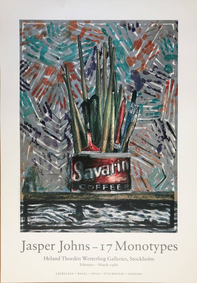 Jasper Johns Herand Thorden Wetterling Gallery 1986 Stockholm Beautiful Poster (1 of 1)
