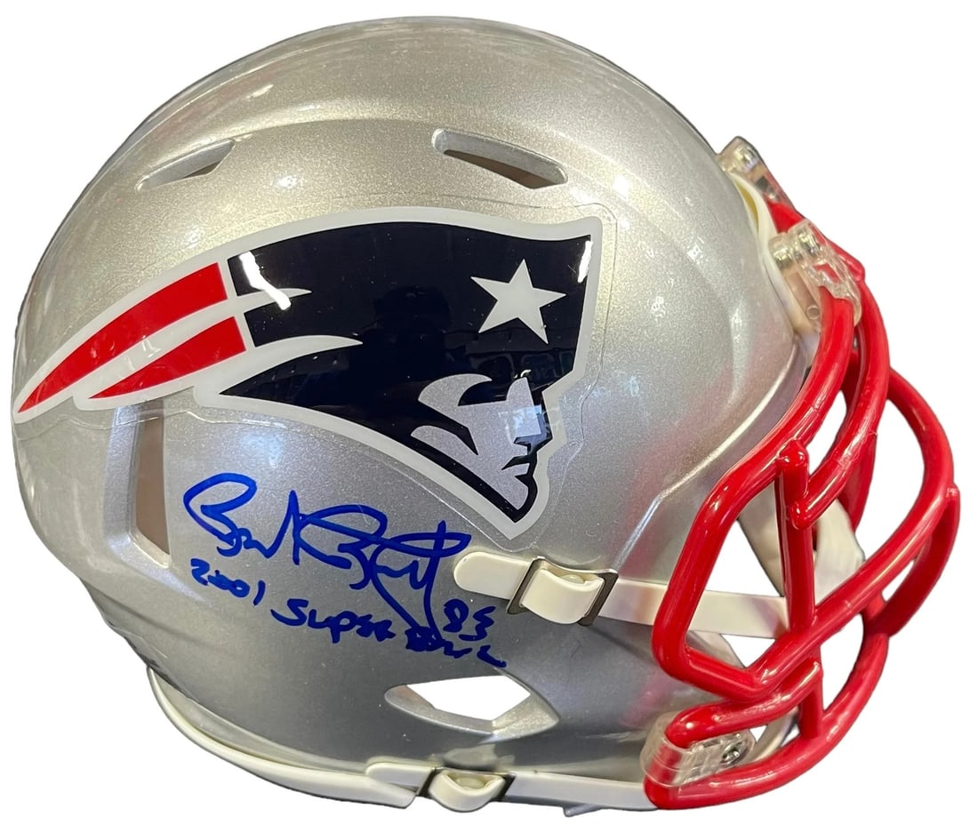 Rod Rutledge "SB 36 Champs" Autographed New England Patriots Mini Helmet (JSA): Rod Rutledge "SB 36 Champs" Autographed New England Patriots Mini Helmet (JSA) Signed by Rod Rutledge, the artist behind the iconic "SB 36 Champs" design, this autographed New England Patriots mini he