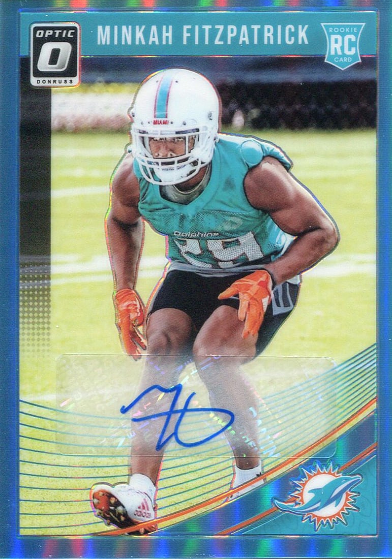 Minkah Fitzpatrick 2018 Panini Optic Rookie Card Autographed (1 of 2)