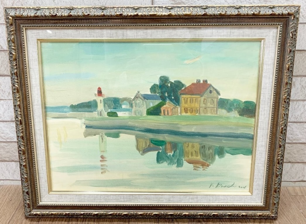 Varvara Bracho Honfleur Oil Painting French Harbor Landscape Signed: Varvara Bracho Honfleur Oil Painting French Harbor Landscape Signed Item Specifics: Artist: Varvara Bracho Unit Of Sale: Single Piece Signed By: Varvara Bracho Signed: Yes Size: Medium Material: Canva