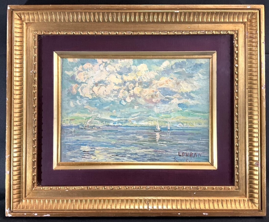 Oil painting seascape of sailboats in Lovran, Croatia, signed: Oil painting seascape of sailboats in Lovran, Croatia, signed Item Specifics: Artist: Unknown Artist Unit Of Sale: Single Piece Signed By: Eug. Simon? Signed: Yes Size: Medium Material: Canvas Oil Fra