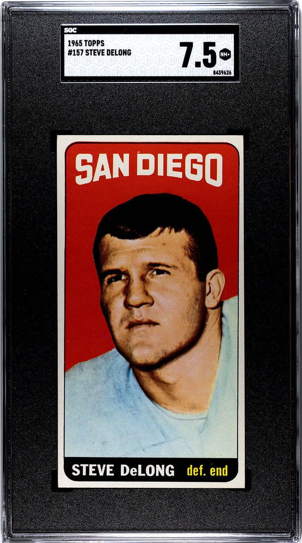 DeLong Steve 1965 Topps SGC #157 7.5: DeLong Steve 1965 Topps SGC #157 7.5 Item Specifics: Steve DeLong 1965 Topps #157 SGC 7.5Packed and shipped from Dania Beach Florida. Product Disclaimer: All collectibles are sold as-is; any grading g