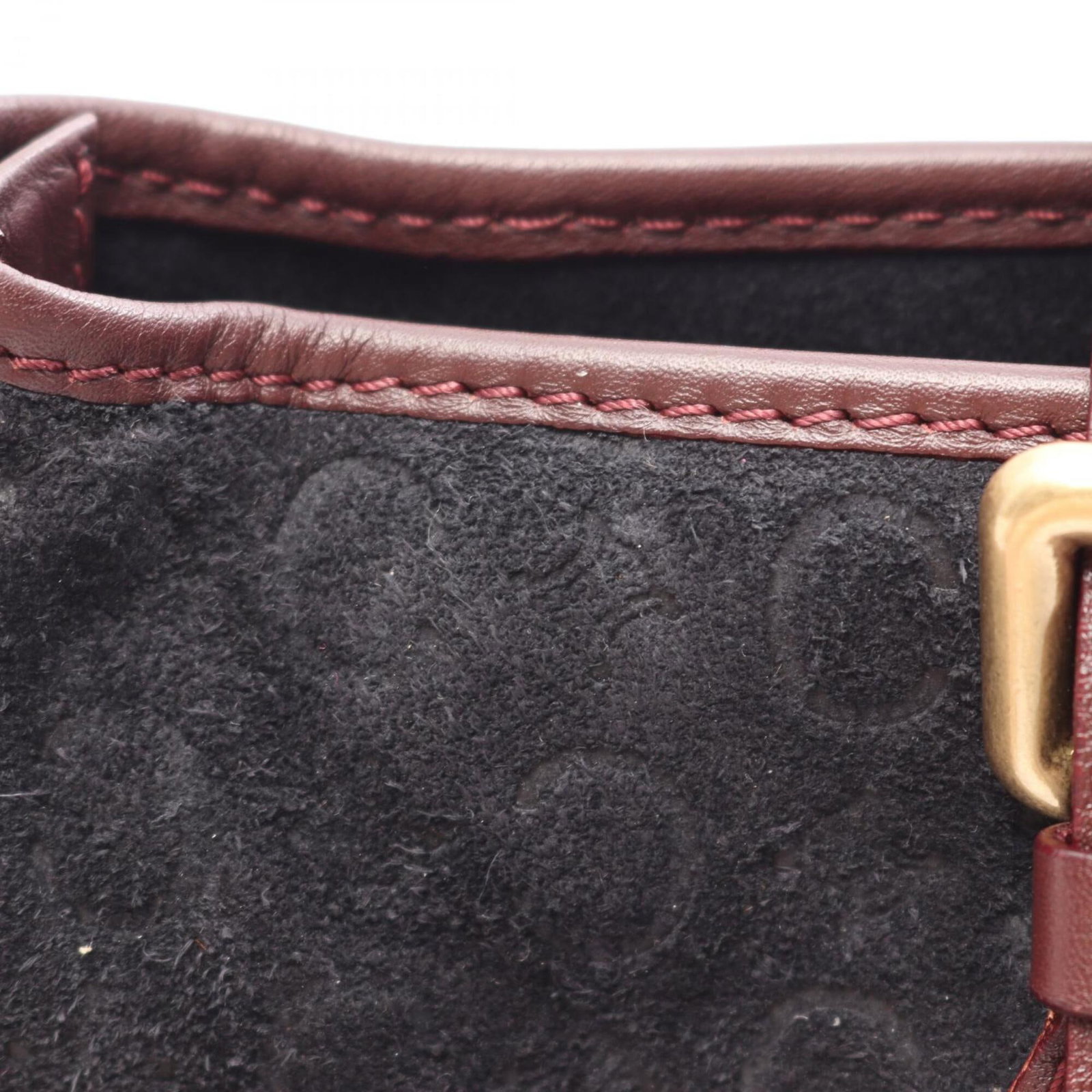 Suede Leather Handbag - 6
