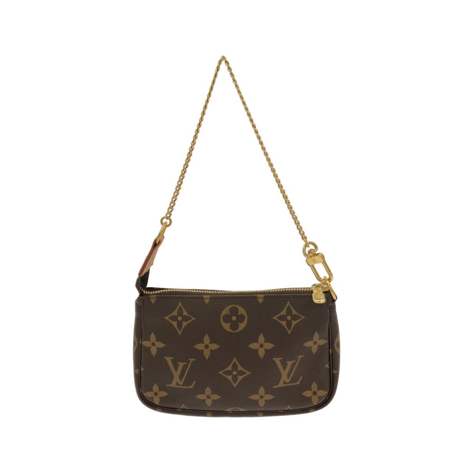 Canvas coated pouch from Louis Vuitton: Canvas coated pouch from Louis Vuitton Coated canvas pouch from Louis Vuitton, featuring gold hardware and a classic marron color. This stylish accessory boasts a compact size with precise measurement