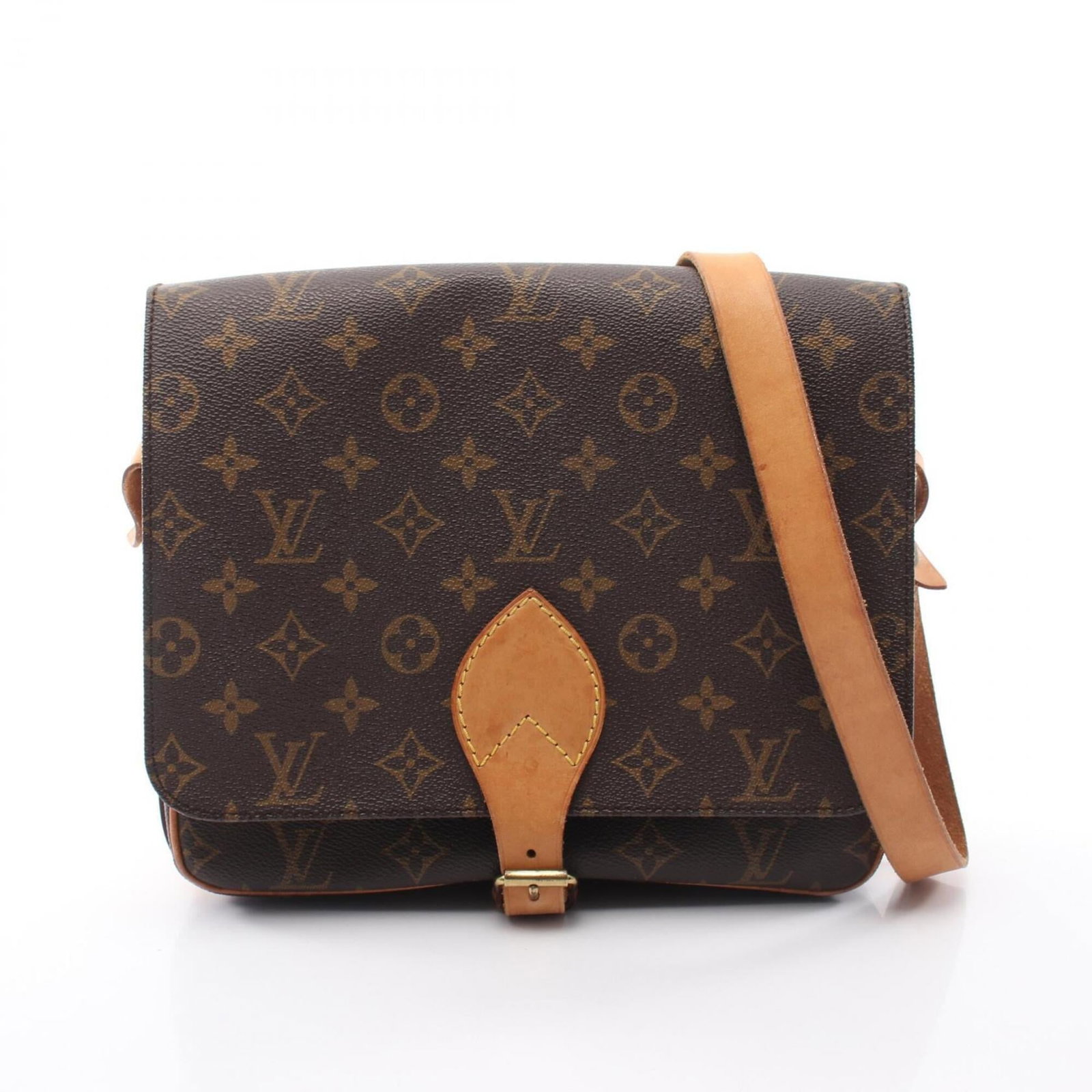 Coated Canvas Louis Vuitton Shoulder Bag: Coated Canvas Louis Vuitton Shoulder Bag Coated canvas Louis Vuitton shoulder bag in brown with monogram pattern, measuring 23cm x 26cm x 7.5cm. This handbag features coated canvas material and a