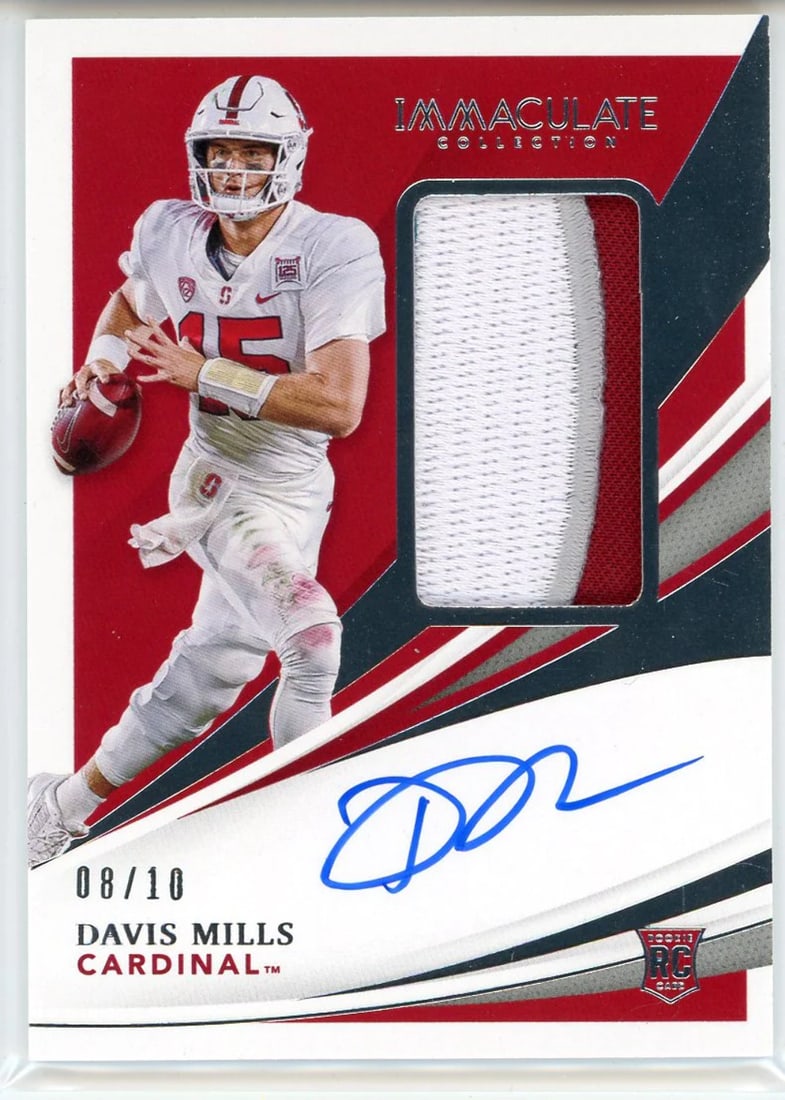 Collegiate Rookie Autographed Davis Mills Panini Immaculate Collection 2021 (1 of 2)