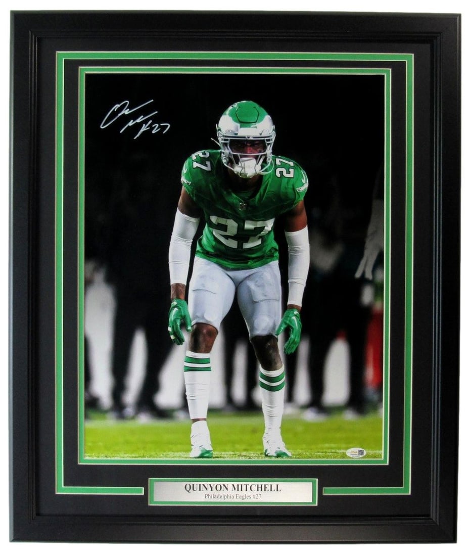 Mitchell Quinyon Autographed Photo Framed Eagles Philadelphia 203377: Mitchell Quinyon Autographed Photo Framed Eagles Philadelphia 203377 Item Specifics: Autograph Authentication: James Spence Authentication (JSA) Original/Reprint: Original Player: Quinyon Mitchell Sig
