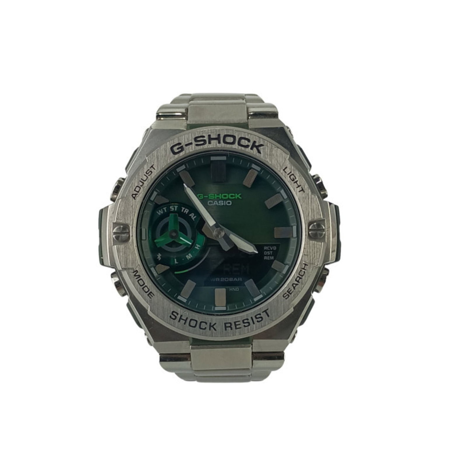 Wristwatch from Casio: Wristwatch from Casio Stainless steel and resin construction make for a durable and low-maintenance timepiece. The Casio GST-B500AD-3AJF features an analog display, solar-powered movement, and a khaki