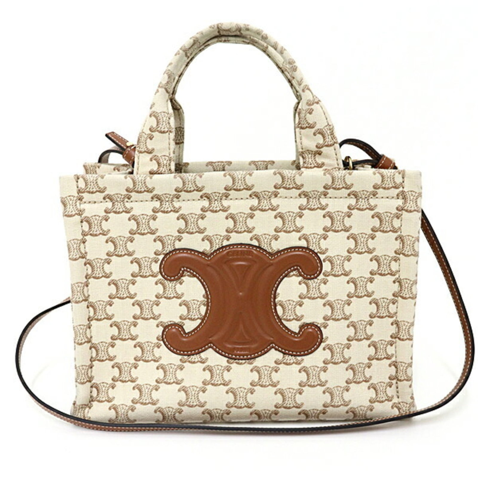Canvas leather tote bag (1 of 3)