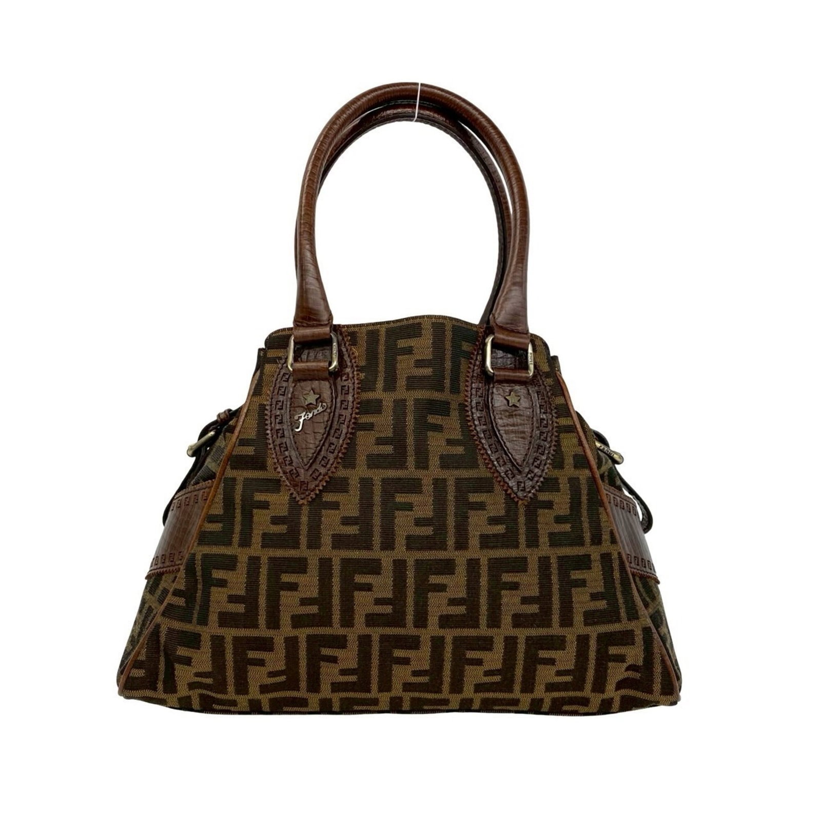 Canvas Leather Fendi Bag Tote: Canvas Leather Fendi Bag Tote Canvas Leather Fendi Bag Tote - A stylish and versatile tote bag made from high-quality canvas and leather, featuring a sleek black design with brown accents. The bag mea