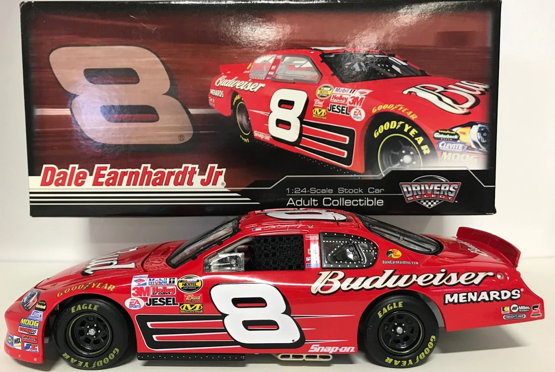 Dale Earnhardt Jr. Unsigned #8 2007 1: 24 Scale Die Cast Car: Dale Earnhardt Jr. Unsigned #8 2007 1: 24 Scale Die Cast Car This Dale Earnhardt Jr Unsigned #8 2007 1:24 Scale Die Cast Car features the iconic Budweiser #8 Monte Carlo SS from the 2007 racing season