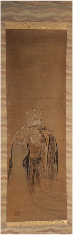 Antique Japanese Hanging Scroll Shinno Divine Farmer Medicine God Kakejiku (1 of 1)