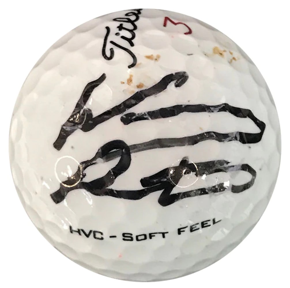Woody Austin Autographed Titleist 3 Golf Ball: Woody Austin Autographed Titleist 3 Golf Ball Signed by professional golfer Woody Austin in black sharpie, this Titleist 3 Golf Ball showcases the distinctive mark of one of golf's most beloved player