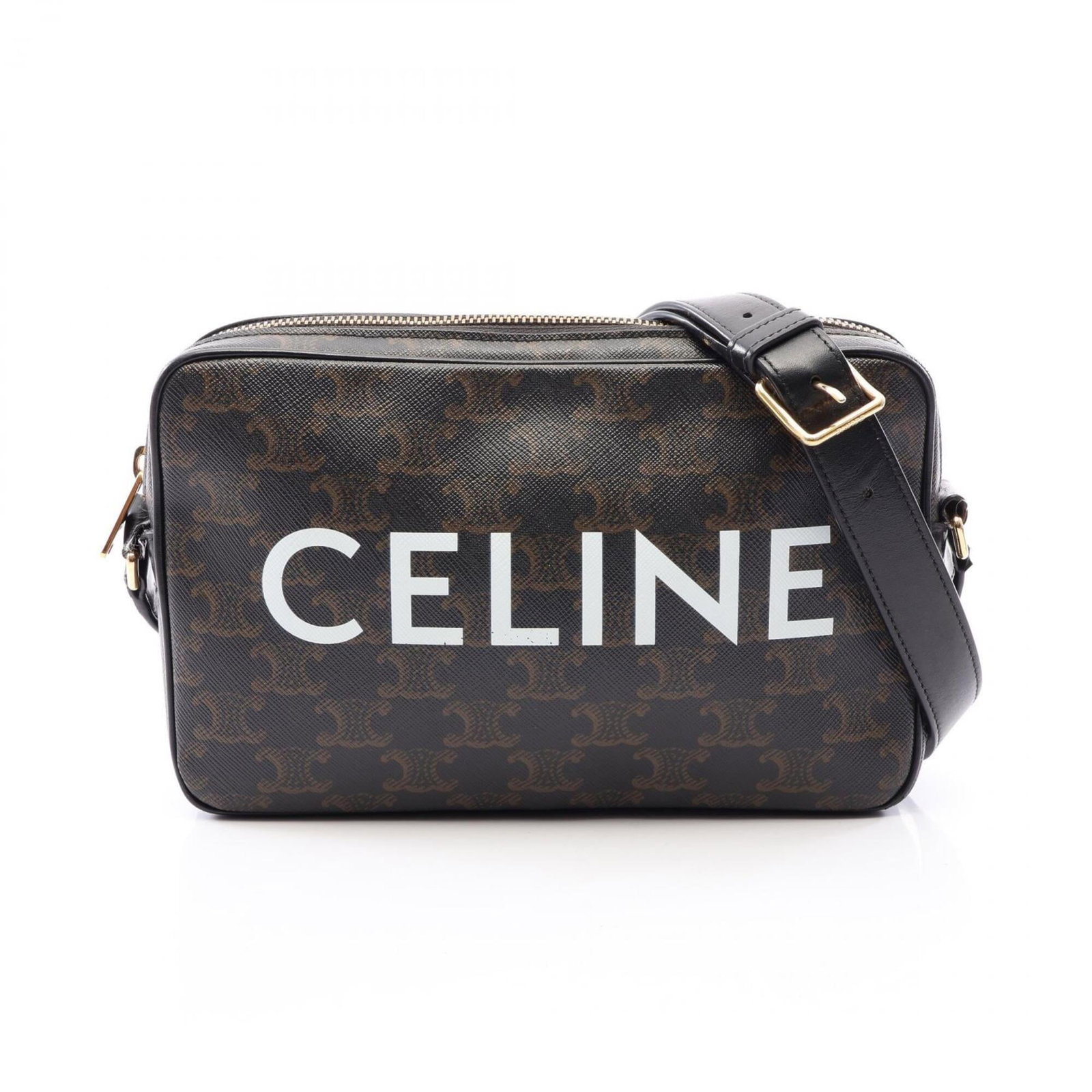 Celine Handbag Messenger Bag Shoulder Bag Coated Canvas Leather: Celine Handbag Messenger Bag Shoulder Bag Coated Canvas Leather Coated canvas and leather make up the durable exterior of this Celine messenger bag, while its sleek design ensures a stylish touch. Mea