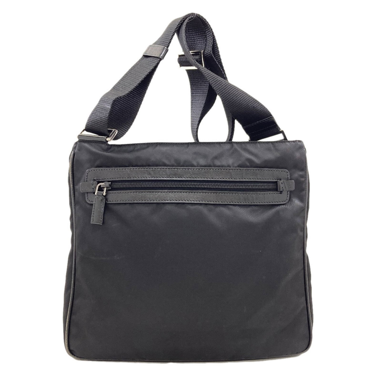 Shoulder Bag Nylon Prada: Shoulder Bag Nylon Prada Black Prada Nylon Shoulder Bag, 26cm x 30cm x 3.5cm, features a sleek and modern design made from high-quality nylon material. This stylish bag boasts a classic shoulder strap