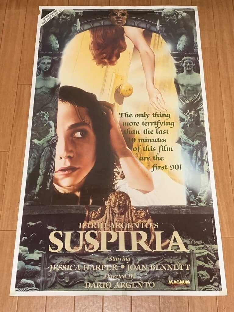 Suspiria (1977 film) Vintage Original Italy Horror Movie Video Promotion Poster: Suspiria (1977 film) Vintage Original Italy Horror Movie Video Promotion Poster Item Specifics: Size: Large Artist: Dario Argento Character: Jessica Harper Stefania Casini Flavio Bucci Style: Vintage/