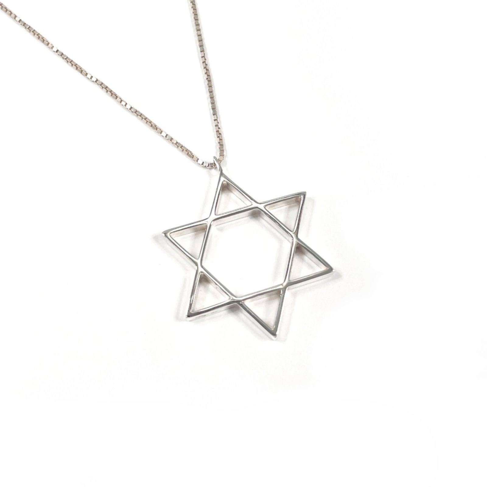 Sterling silver 925 necklace star of david gucci unisex (1 of 8)
