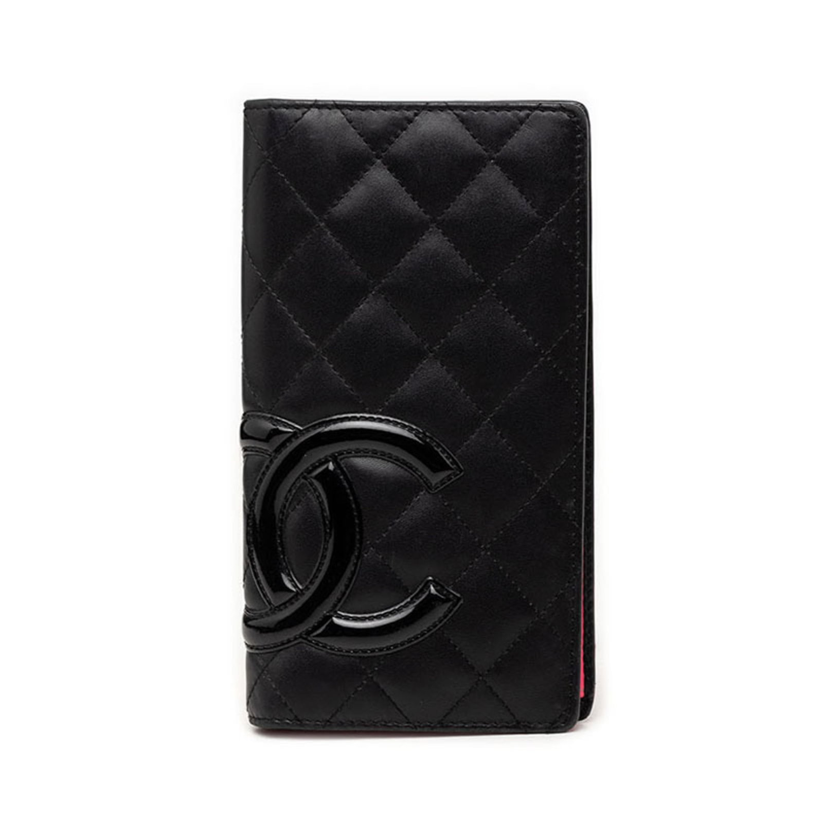 Long Wallet Bi Fold Leather: Long Wallet Bi Fold Leather Black leather bi-fold wallet with dimensions 10cm x 18.5cm x 2cm, designed for women's everyday use. This long wallet features a classic design and premium leather