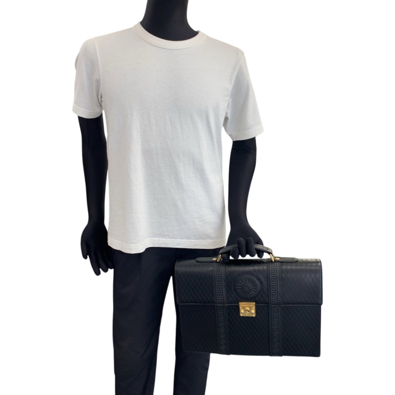 Handbag Briefcase Versace Leather - 7