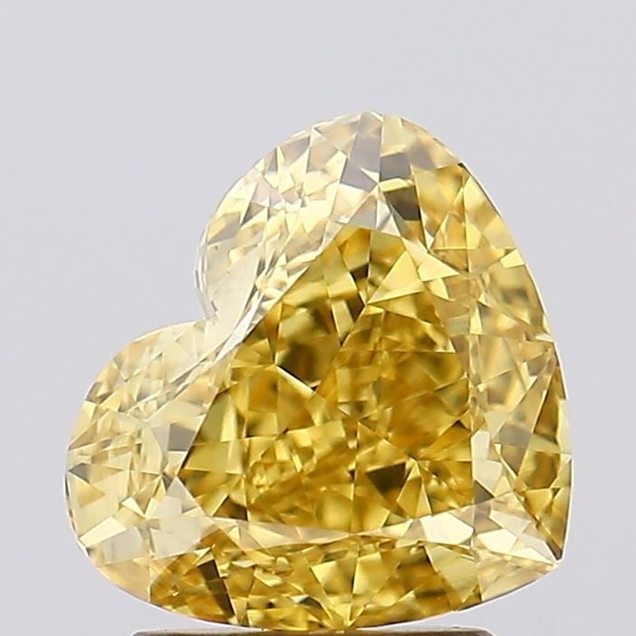 IGI Heart 2.02ct Fancy Vivid Yellow VVS2 - Loose Lab Diamond (1 of 1)