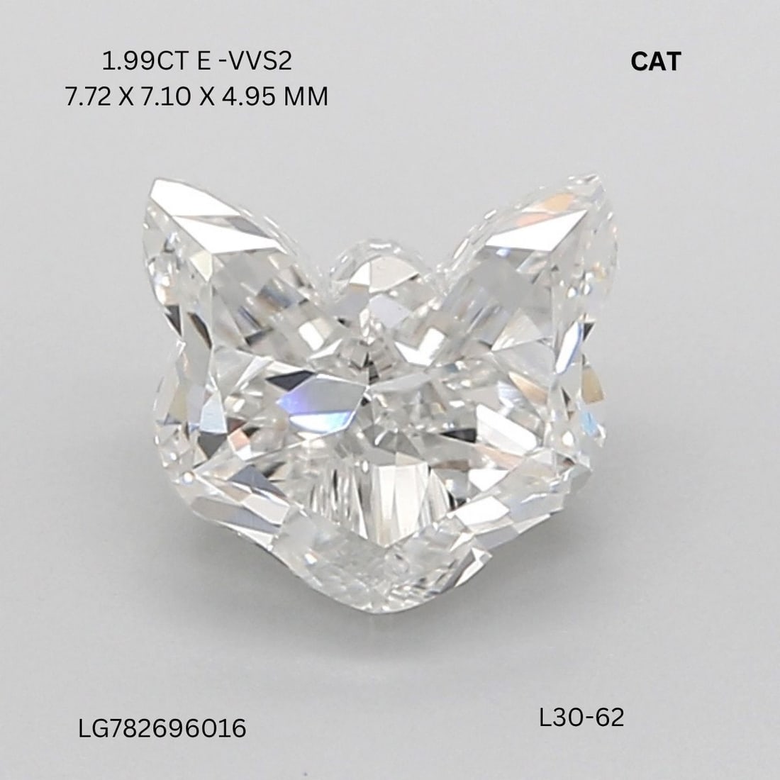IGI Other 1.99ct E VVS2 - Loose Lab Diamond: IGI Other 1.99ct E VVS2 - Loose Lab Diamond Item Specifics: Source: This Is A Real Diamond Grown In A Lab Not Mined. Carat: 1.99 Cut: - Color: E Clarity: VVS2 Polish: EX Symmetry: EX Measurements: 7.1
