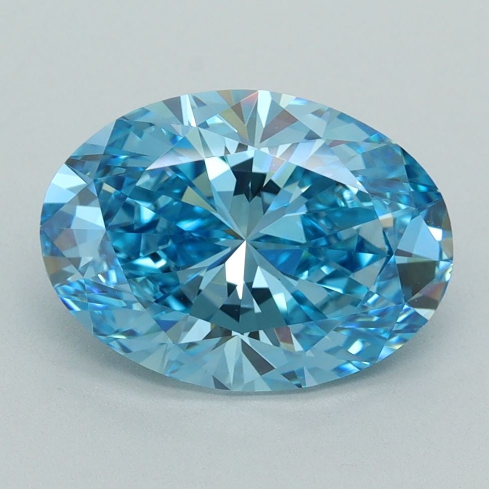 IGI Oval 3.04ct Fancy Vivid Blue VVS2 - Loose Lab Diamond: IGI Oval 3.04ct Fancy Vivid Blue VVS2 - Loose Lab Diamond Item Specifics: Source: This Is A Real Diamond Grown In A Lab Not Mined. Carat: 3.04 Cut: - Color: Fancy Vivid Blue Clarity: VVS2 Polish: EX S