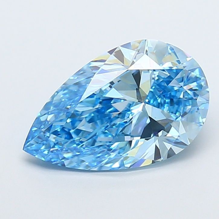 IGI Pear 3.56ct Fancy Vivid Blue VVS2 - Loose Lab Diamond: IGI Pear 3.56ct Fancy Vivid Blue VVS2 - Loose Lab Diamond Item Specifics: Source: This Is A Real Diamond Grown In A Lab Not Mined. Carat: 3.56 Cut: - Color: Fancy Vivid Blue Clarity: VVS2 Polish: EX S