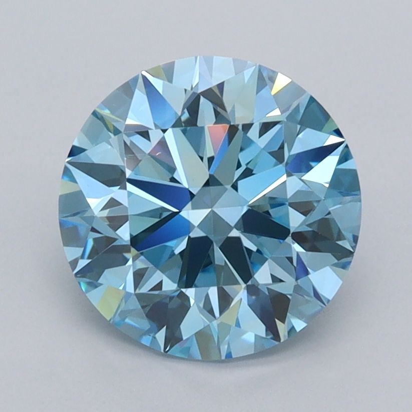 IGI Round 2.04ct Fancy Vivid Blue VVS2 - Ideal Loose Lab Diamond: IGI Round 2.04ct Fancy Vivid Blue VVS2 - Ideal Loose Lab Diamond Item Specifics: Source: This Is A Real Diamond Grown In A Lab Not Mined. Carat: 2.04 Cut: ID Color: Fancy Vivid Blue Clarity: VVS2 Poli