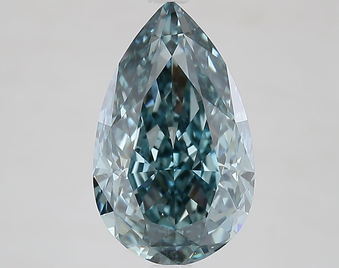 IGI Pear 4.33ct Fancy Vivid Green Blue VVS2 - Loose Lab Diamond: IGI Pear 4.33ct Fancy Vivid Green Blue VVS2 - Loose Lab Diamond Item Specifics: Source: This Is A Real Diamond Grown In A Lab Not Mined. Carat: 4.33 Cut: - Color: Fancy Vivid Green Blue Clarity: VVS2 