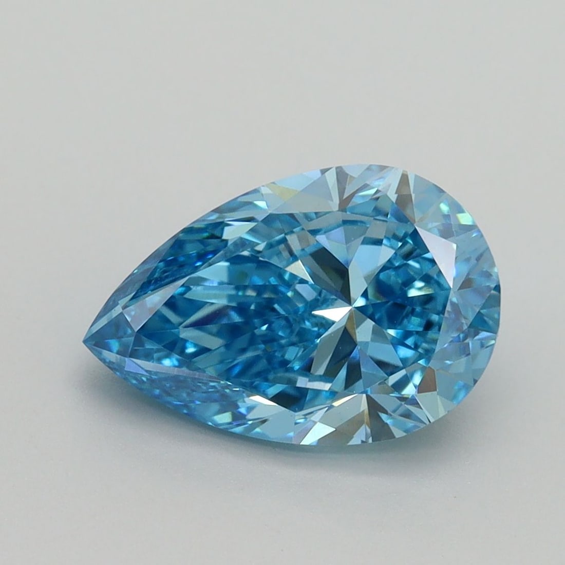 IGI Pear 2.5ct Fancy Vivid Blue VVS2 - Loose Lab Diamond: IGI Pear 2.5ct Fancy Vivid Blue VVS2 - Loose Lab Diamond Item Specifics: Source: This Is A Real Diamond Grown In A Lab Not Mined. Carat: 2.5 Cut: - Color: Fancy Vivid Blue Clarity: VVS2 Polish: EX Sym