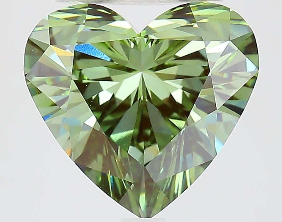 IGI Heart 3.71ct Fancy Vivid Green VVS2 - Loose Lab Diamond: IGI Heart 3.71ct Fancy Vivid Green VVS2 - Loose Lab Diamond Item Specifics: Source: This Is A Real Diamond Grown In A Lab Not Mined. Carat: 3.71 Cut: - Color: Fancy Vivid Green Clarity: VVS2 Polish: E