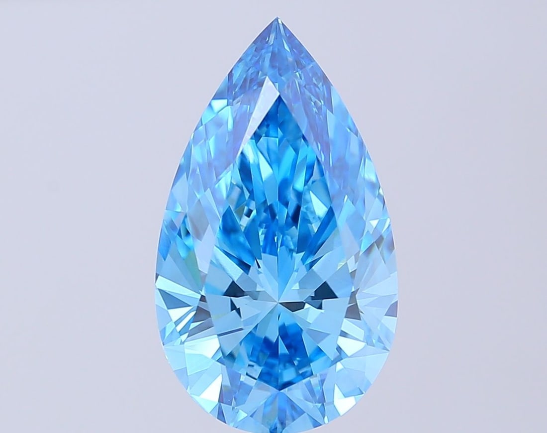 IGI Pear 6.06ct Fancy Vivid Blue VVS2 - Loose Lab Diamond: IGI Pear 6.06ct Fancy Vivid Blue VVS2 - Loose Lab Diamond Item Specifics: Source: This Is A Real Diamond Grown In A Lab Not Mined. Carat: 6.06 Cut: - Color: Fancy Vivid Blue Clarity: VVS2 Polish: EX S