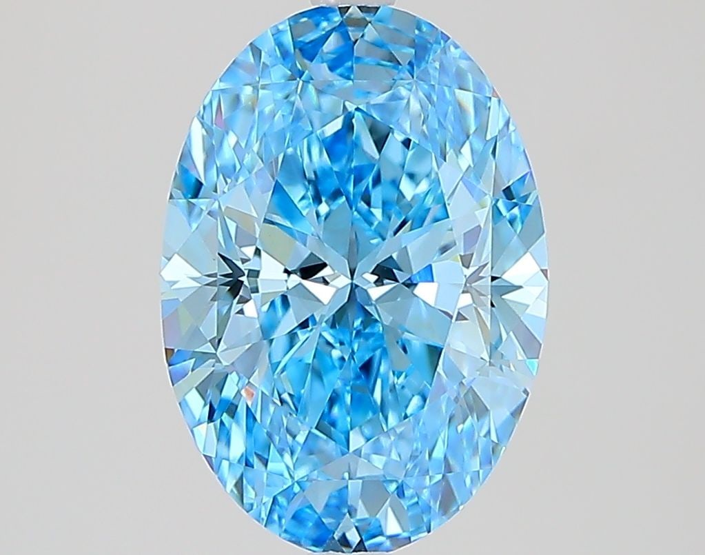 GCAL Oval 3.02ct Fancy Vivid Greenish Blue VVS2 - Loose Lab Diamond: GCAL Oval 3.02ct Fancy Vivid Greenish Blue VVS2 - Loose Lab Diamond Item Specifics: Source: This Is A Real Diamond Grown In A Lab Not Mined. Carat: 3.02 Cut: - Color: Fancy Vivid Greenish Blue Clarity