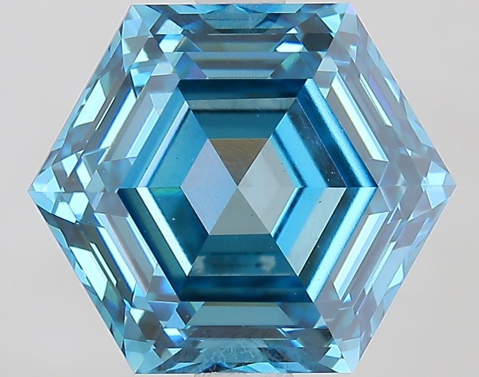 IGI Hexagonal 2.83ct Fancy Vivid Blue VVS2 - Loose Lab Diamond: IGI Hexagonal 2.83ct Fancy Vivid Blue VVS2 - Loose Lab Diamond Item Specifics: Source: This Is A Real Diamond Grown In A Lab Not Mined. Carat: 2.83 Cut: - Color: Fancy Vivid Blue Clarity: VVS2 Polish: